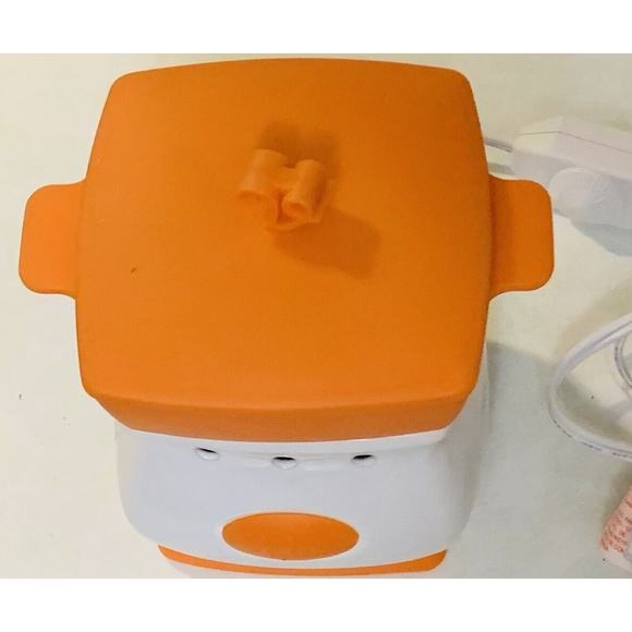 Velata Fun Fondue Warmer Clementine Curve Orange By Scentsy 2012 Tested - Picture 4 of 8
